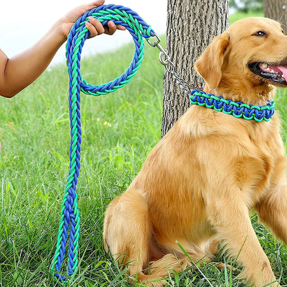 Heavy Duty Pet Leash with collar with smart Opening