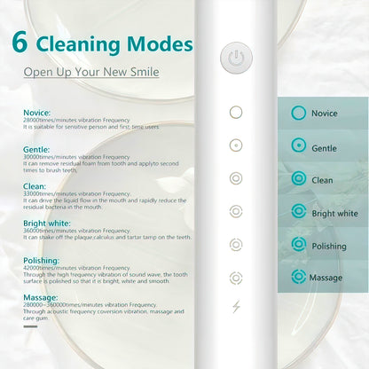 Electric Toothbrush for Adult 6 Cleaning mode rechargeable