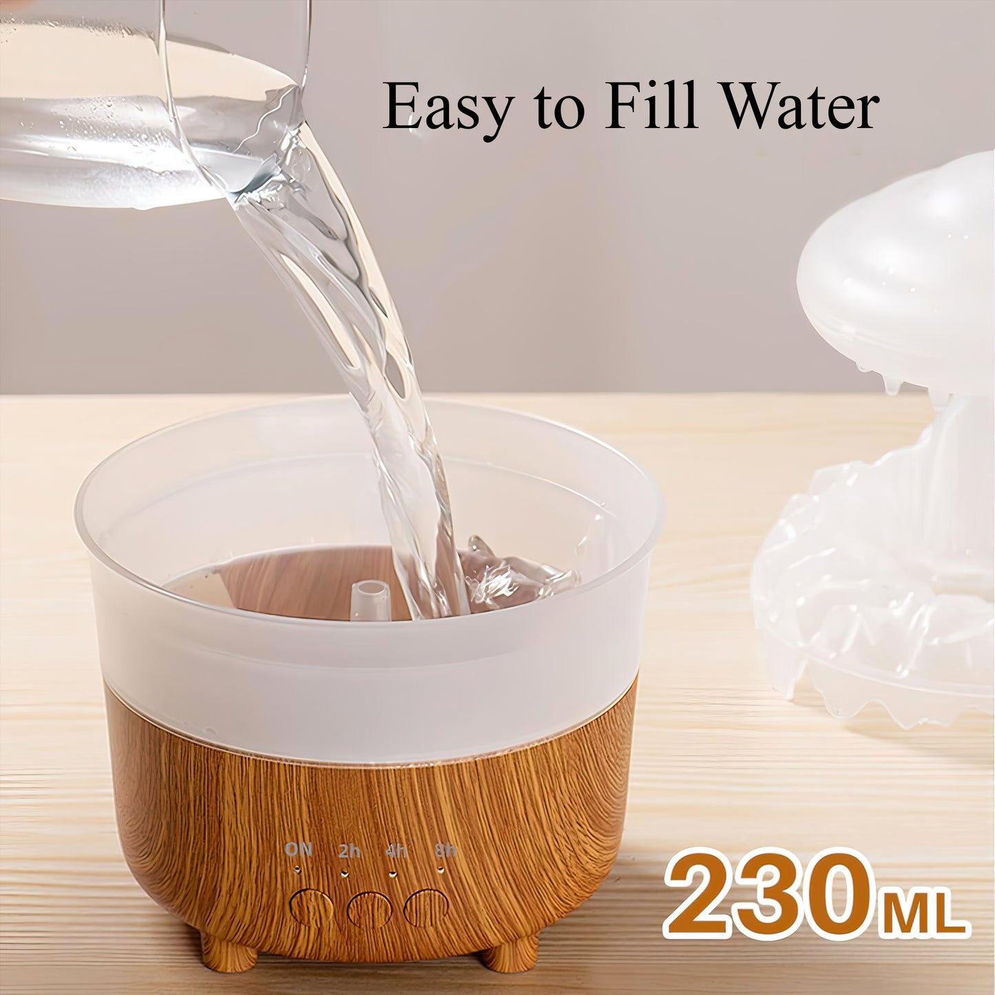 Cloud Rain Humidifier with Raindrop with Remote