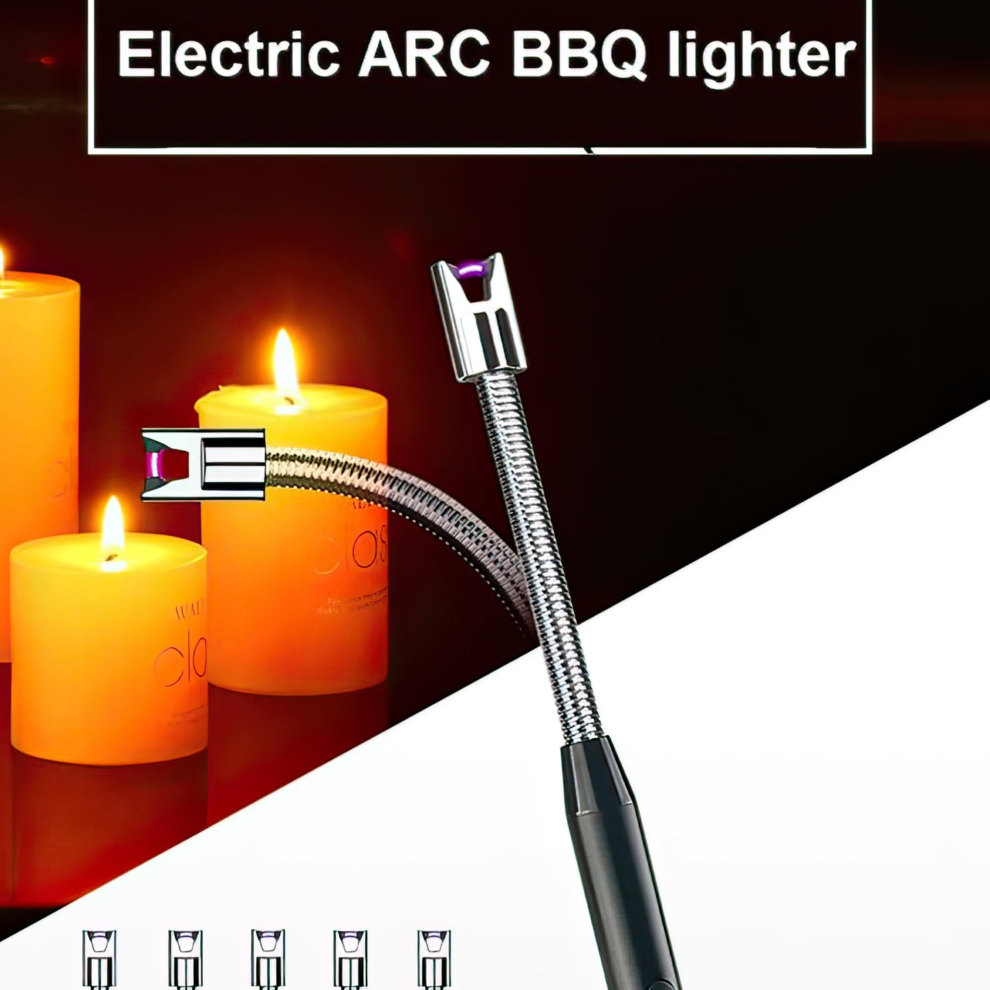 Electric Lighter windproof rechargeable Usb powered For Kitchen Barbeque